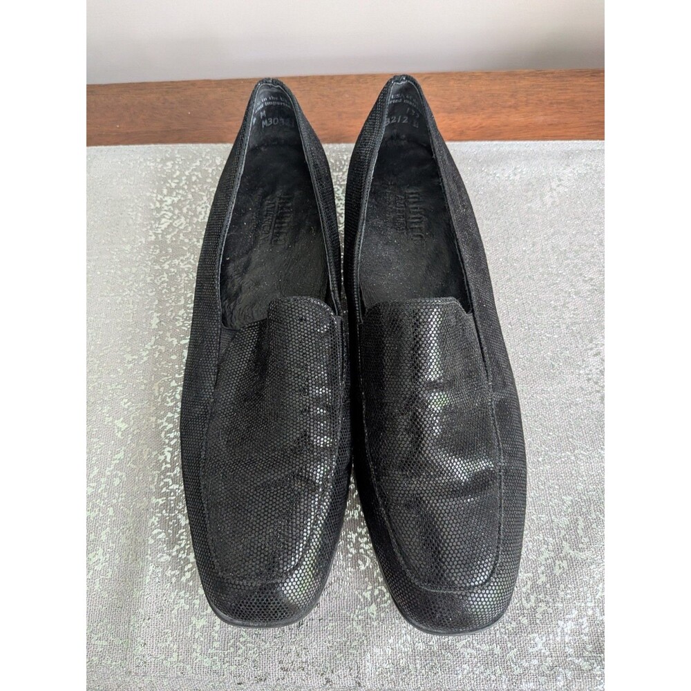 Munro American Womens 9 M Loafer Flats Black Shimmer Shock Absorbing Career NEW - Picture 3 of 11